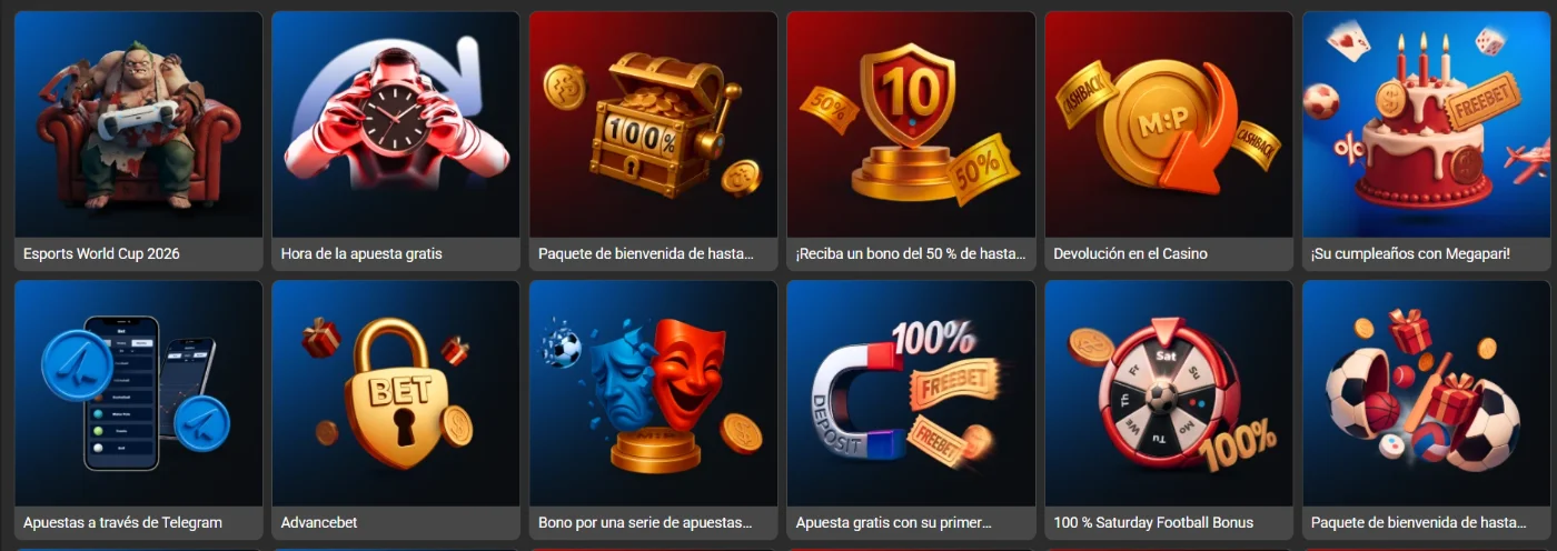 Megapari Casino Promociones y bonos deportivos