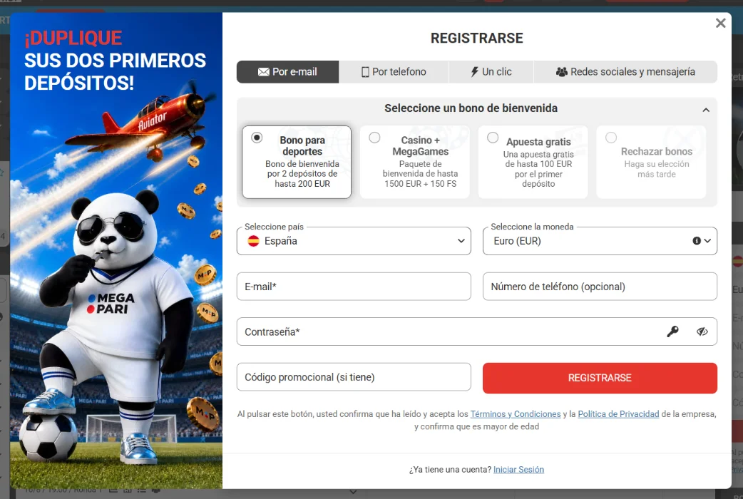 Megapari Casino Registro y Acceso